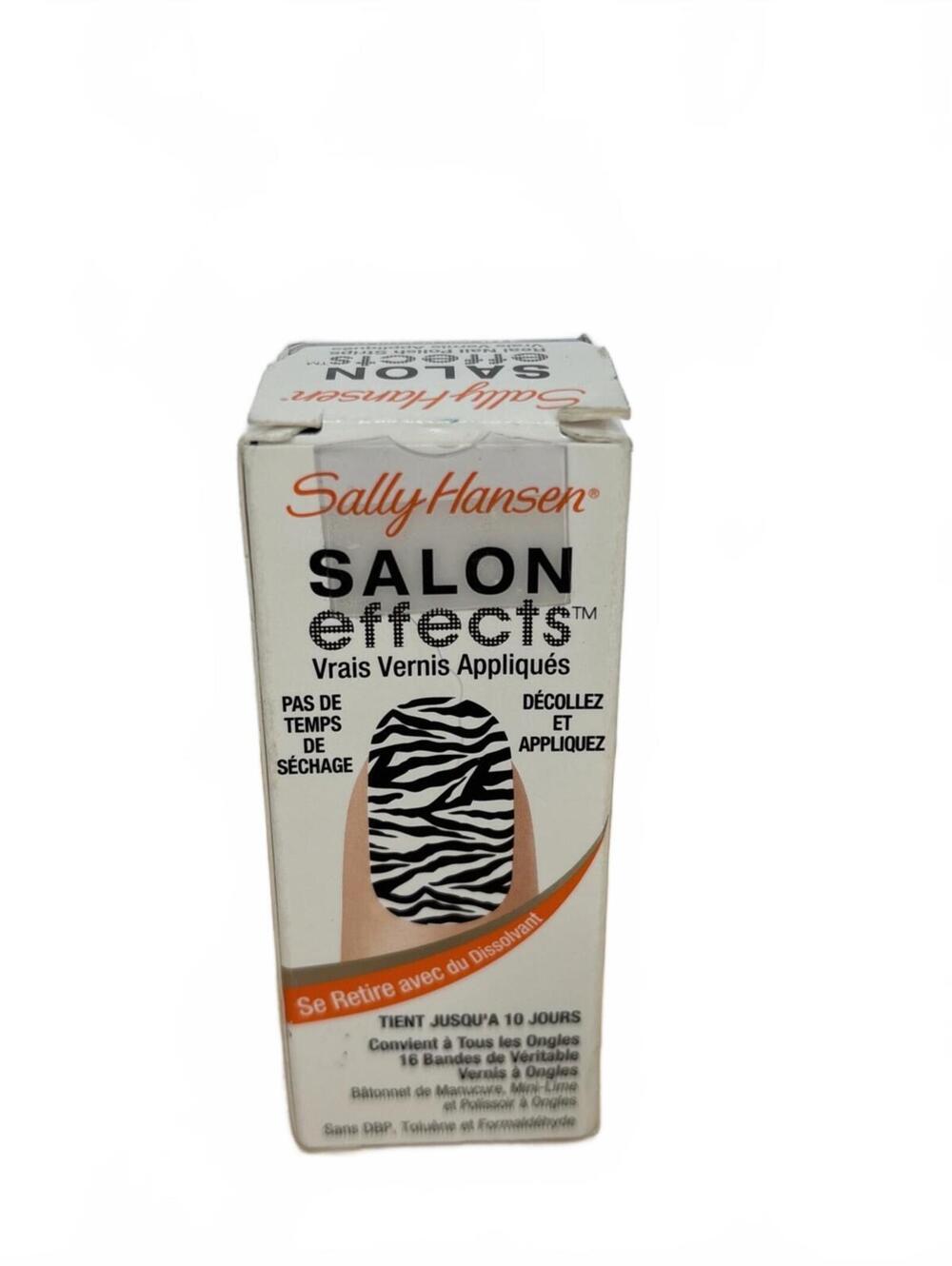 Sally Hansen SALON EFFECTS real nail polish strips WILD CHILD 310 zebra stripes
